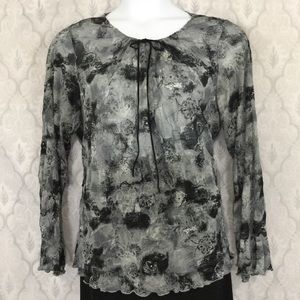 Vintage Lane Bryant Sheer Burnout Top SZ 14/16